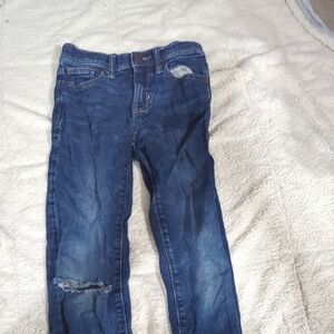 Old Navy Blue Skinny Jeans Distressed Knee